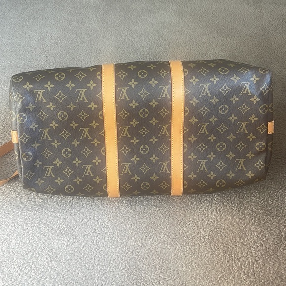 Louis Vuitton Monogram Keepall Bandouliere 50 Brown Canvas Travel Bag - Picture 8 of 16